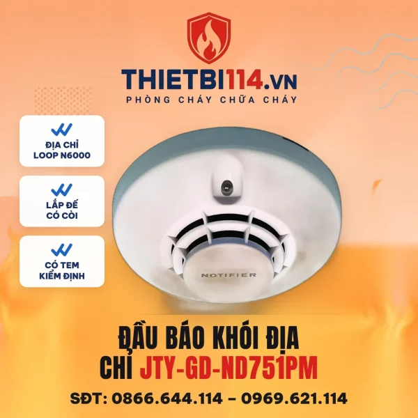 Đầu báo khói địa chỉ JTY-GD-ND751PM – ảnh Notifier