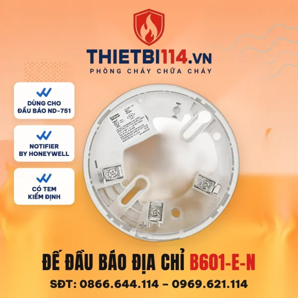 Đế đầu báo tích hợp còi B601-E-N – ảnh Notifier