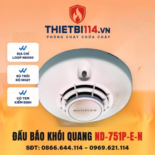 Đầu báo khói quang địa chỉ ND-751P-E-N – ảnh Notifier