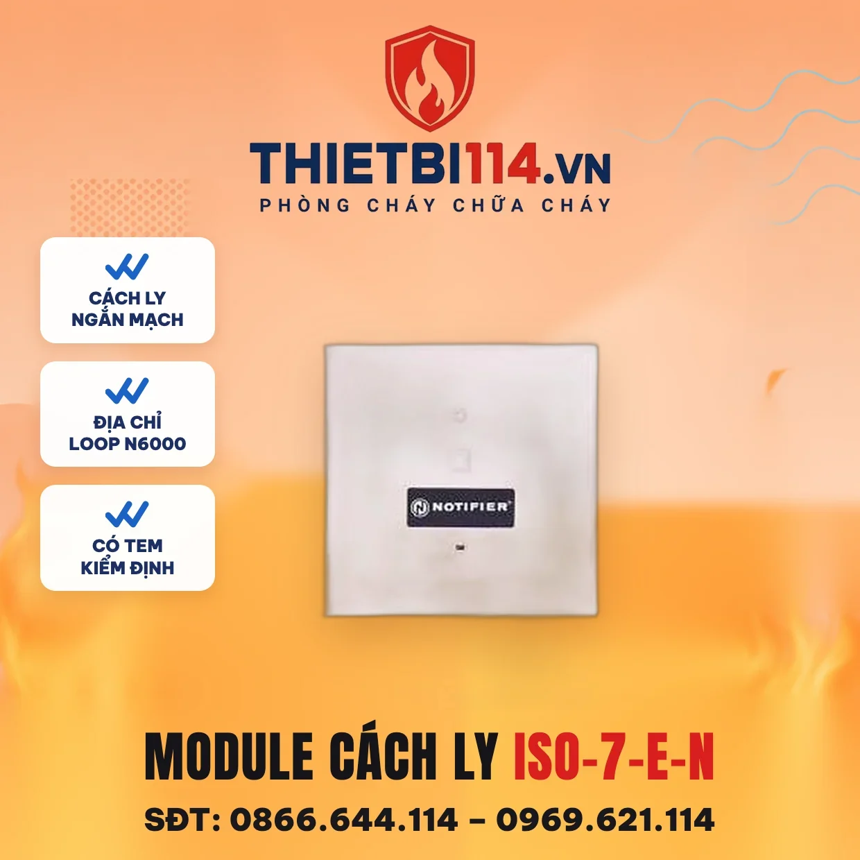 Module cách ly ngắn mạch ISO-7-E-N - Notifier có kiểm định/lưu thông Module cách ly ngắn mạch ISO-7-E-N – ảnh Notifier