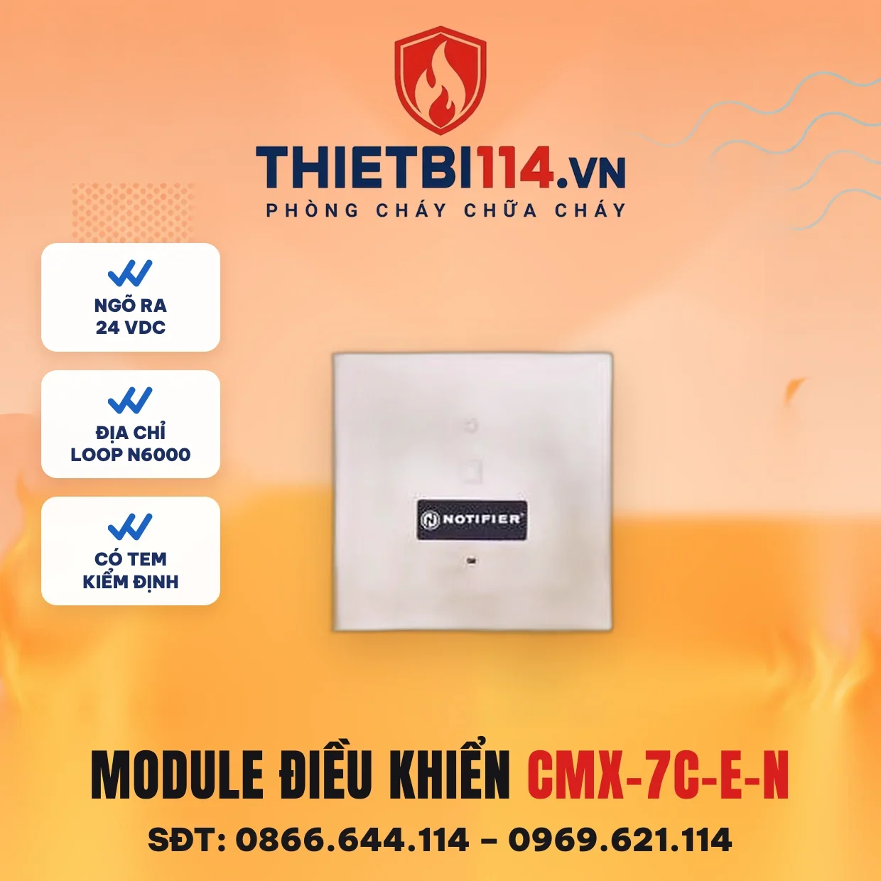 Module điều khiển đầu ra địa chỉ CMX-7C-E-N - Notifier có kiểm định/lưu thông Module điều khiển đầu ra địa chỉ CMX-7C-E-N – ảnh Notifier