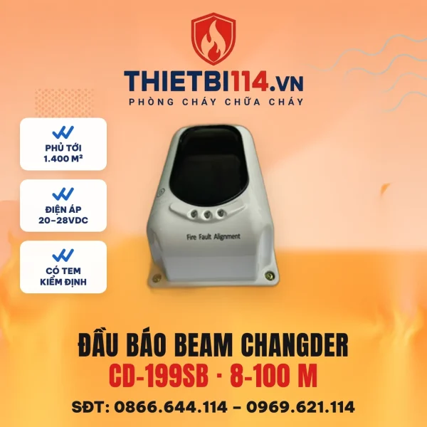 Đầu báo cháy tia chiếu beam – ảnh sản phẩm Changder