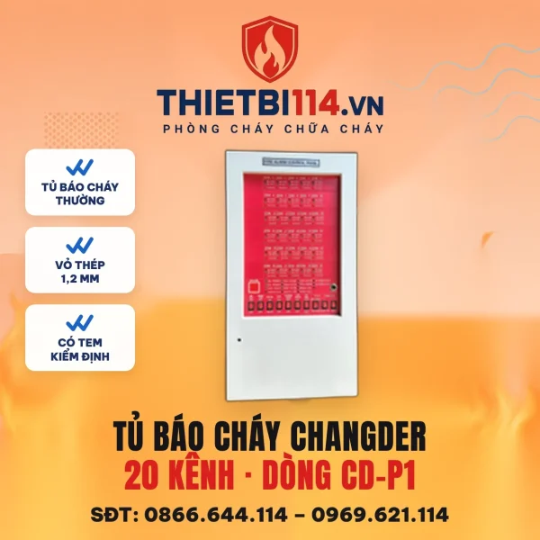 Tủ trung tâm báo cháy 20 kênh – ảnh sản phẩm Changder