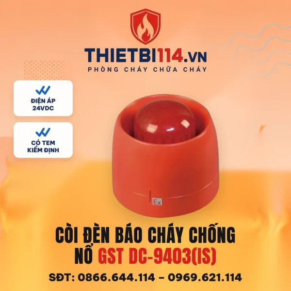 Còi báo cháy có đèn chớp chống nổ DC-9403(IS) – ảnh sản phẩm
