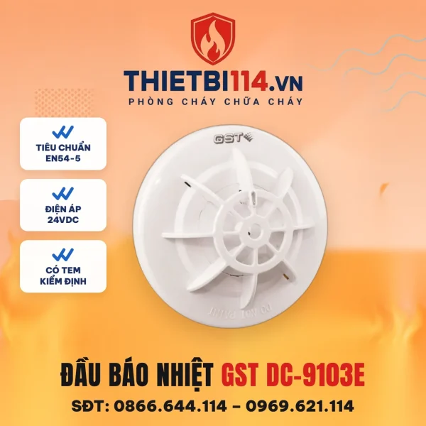 Đầu báo nhiệt kết hợp cố định và gia tăng DC-9103E – ảnh chính hãng GST