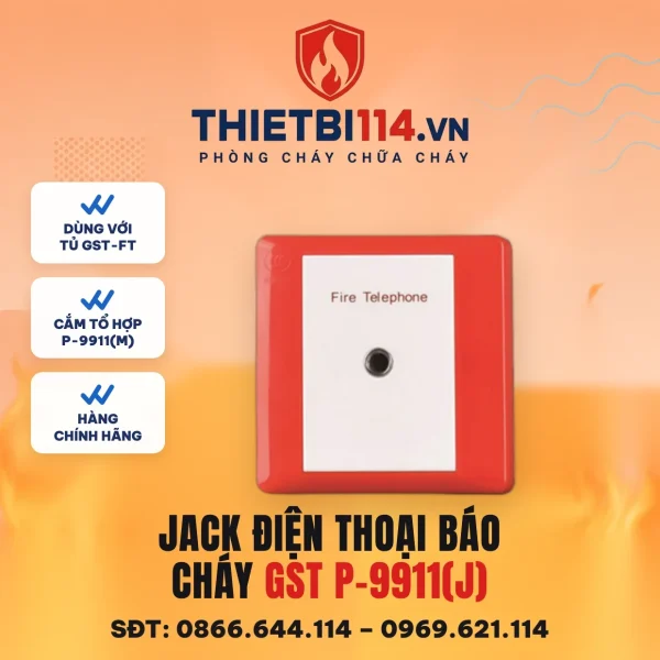 Jack cắm ống nghe trong hệ thống điện thoại báo cháy -P-9911(J) – ảnh sản phẩm