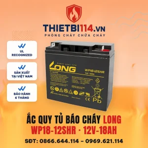 Ắc quy 12V-18Ah WP18-12SHR dùng cho tủ báo cháy – ảnh chính hãng