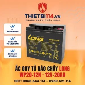 Ắc quy 12V-20Ah WP20-12N dùng cho tủ báo cháy – ảnh chính hãng
