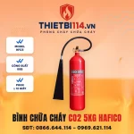 Bình chữa cháy khí CO2 5kg Hafico HFC5