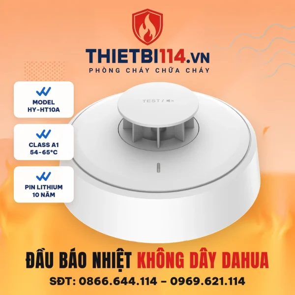 Đầu báo nhiệt liên kết không dây Dahua Wisualarm DHI-HY-HT10A