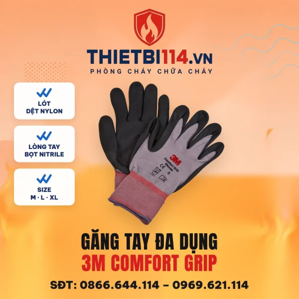 Găng tay đa dụng 3M Comfort Grip màu xám