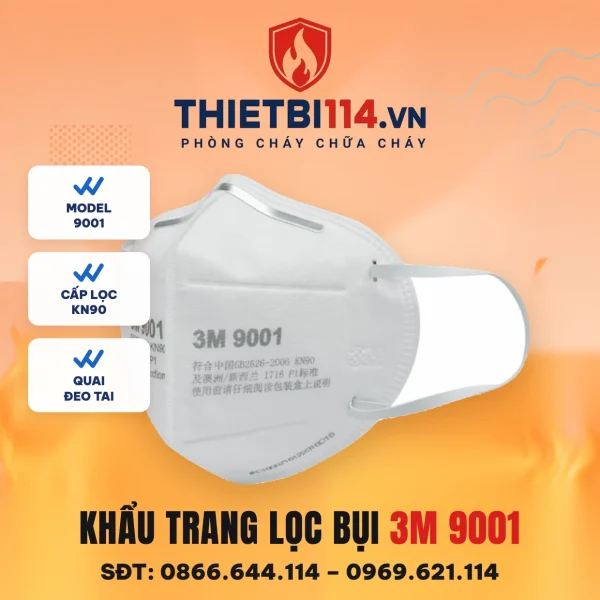 Khẩu trang lọc bụi 3M 9001 đạt KN90