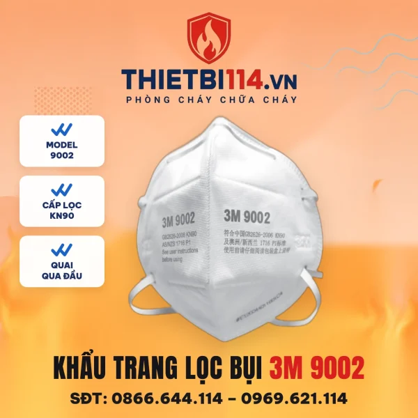 Khẩu trang lọc bụi 3M 9002 đạt KN90