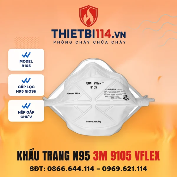 Khẩu trang lọc bụi N95 3M 9105 VFlex