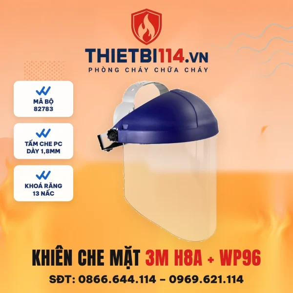 Khiên che mặt 3M H8A kèm tấm che WP96