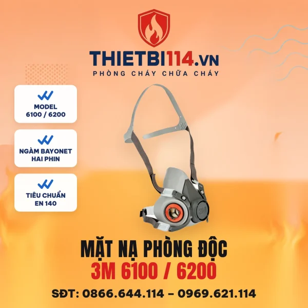 Mặt nạ phòng độc nửa mặt 3M 6100/6200