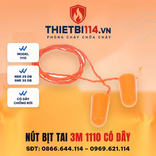 Nút bịt tai chống ồn 3M 1110 có dây