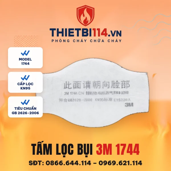 Tấm lọc bụi 3M 1744 đạt KN95
