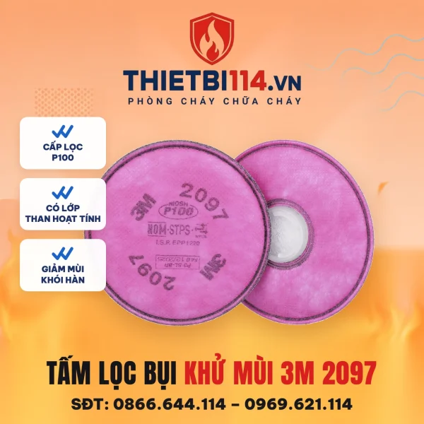 Tấm lọc bụi P100 khử mùi 3M 2097