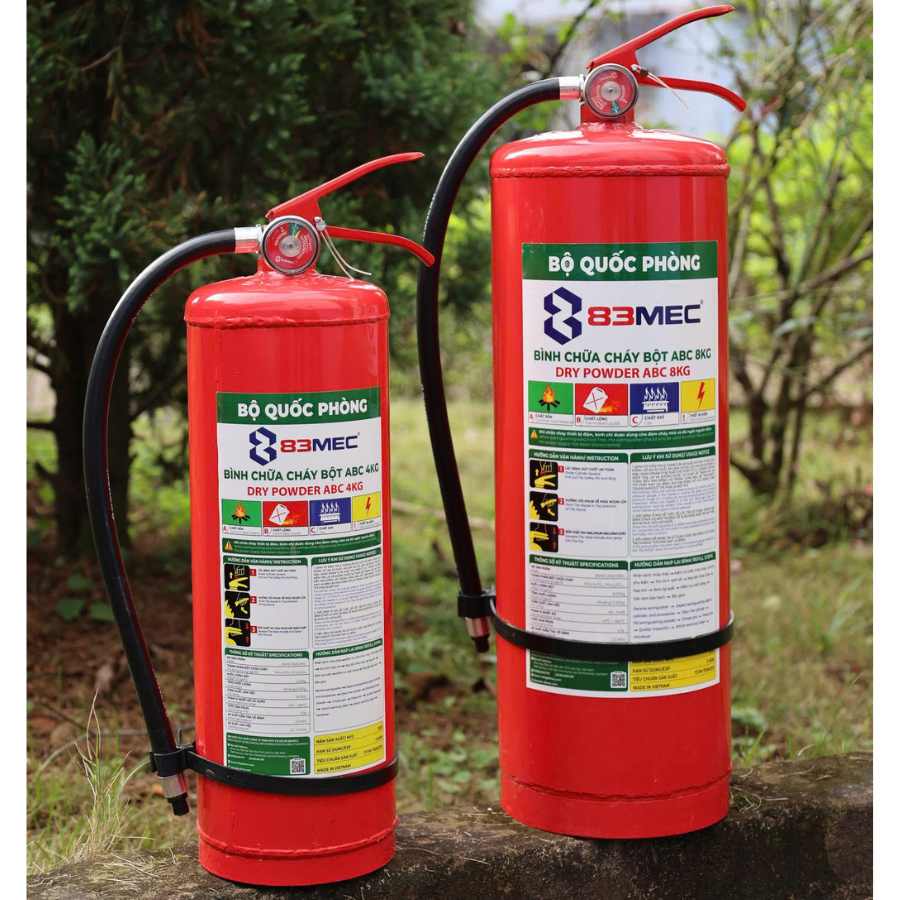 Bình bột ABC 8kg 83MEC ảnh thực tế Bình bột ABC 8kg 83MEC ảnh thực tế