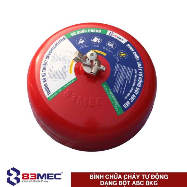Bình cầu chữa cháy tự động 83MEC bột ABC 8kg Bộ Quốc Phòng, ảnh nhà sản xuất