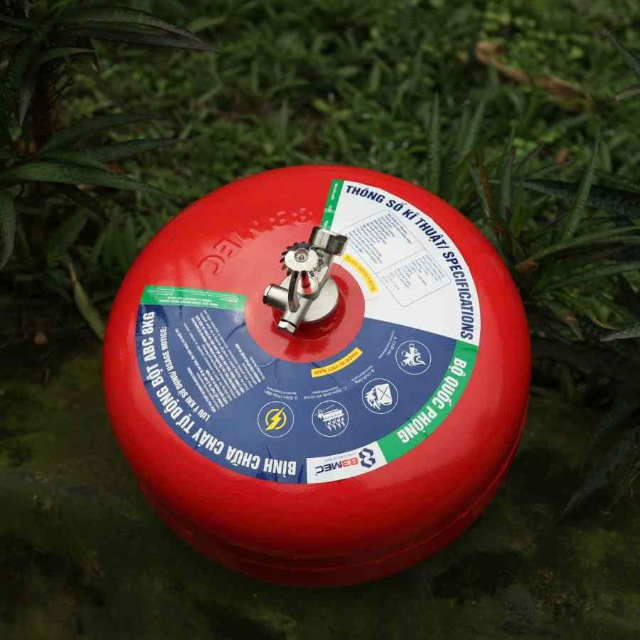 Bình cầu chữa cháy tự động Bộ Quốc Phòng 83Mec ABC 8kg + tem kiểm định Bình cầu chữa cháy tự động 83MEC bột ABC 8kg Bộ Quốc Phòng, ảnh nhà sản xuất