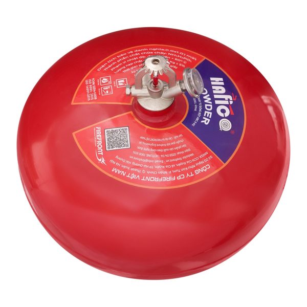 Bình cầu chữa cháy tự động Hafico HFPA6 hình cầu đỏ có đầu phun sprinkler và móc treo