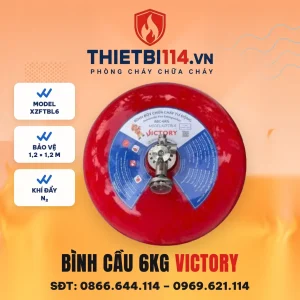 Bình cầu chữa cháy tự động ABC 6kg Victory XZFTBL6