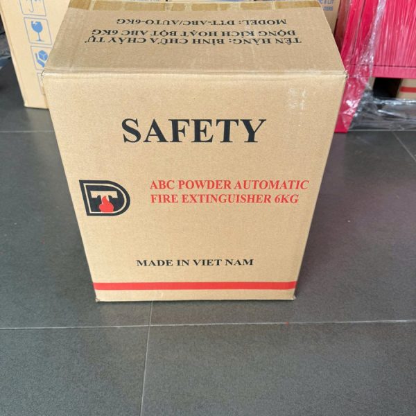 Thùng bình cầu chữa cháy tự động Safety bột ABC 6kg