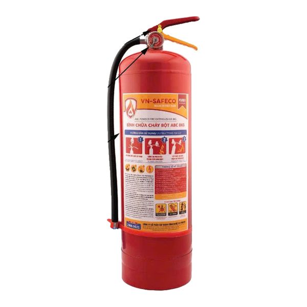 Bình chữa cháy bột ABC 8kg VN-SAFECO model VNS-ABC/M8, cỡ xách tay lớn nhất dòng M