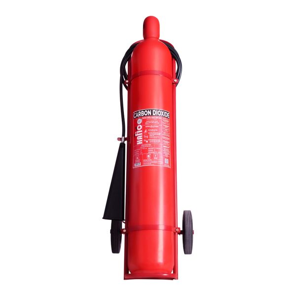 Bình chữa cháy CO2 24kg Hafico model HFC24M trên xe đẩy hai bánh