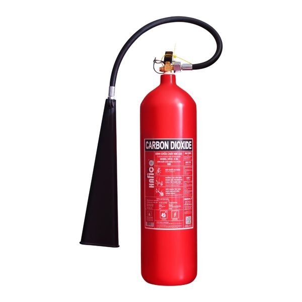 Bình chữa cháy khí CO2 5kg Hafico model HFC5 với loa phun nhựa và vòi mềm