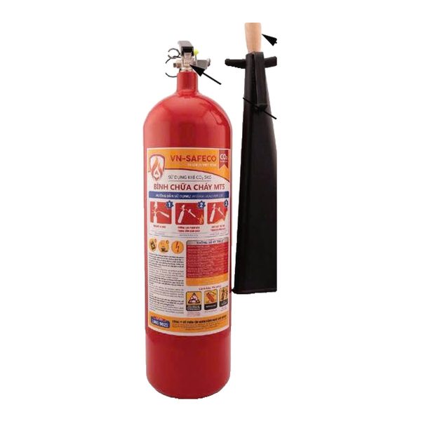 Bình chữa cháy khí CO2 5kg VN-SAFECO model VNS-CO2/M5, vỏ bình nặng 10,4kg
