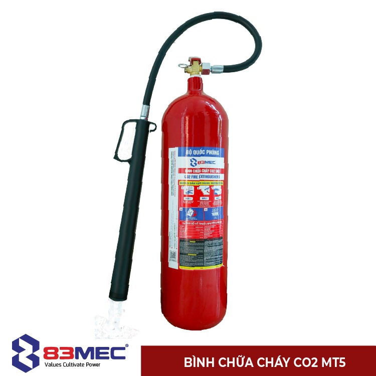 Bình chữa cháy CO2 5KG MT5 BQP + Tem kiểm định Bình chữa cháy khí CO2 MT5 5kg 83MEC Bộ Quốc Phòng, ảnh nhà sản xuất