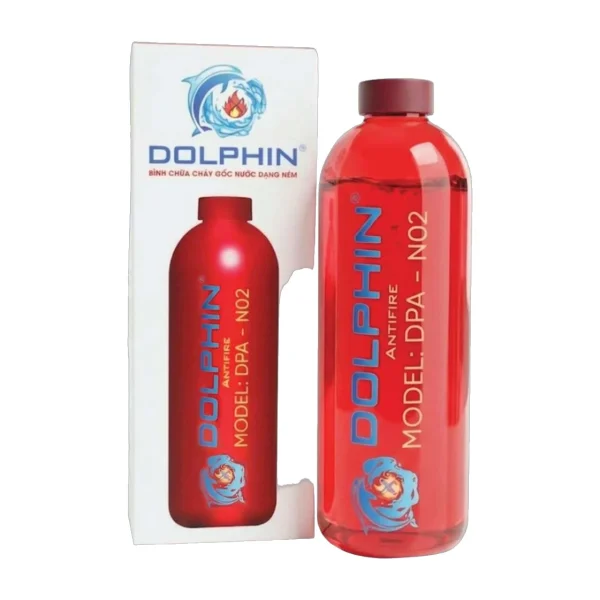 Bình chữa cháy gốc nước dạng ném Dolphin DPA-N02 trên nền trắng – ảnh nhà sản xuất