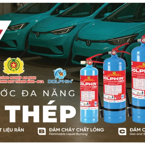 Dòng bình chữa cháy đa năng gốc nước vỏ thép Dolphin các cỡ 1 lít đến 9 lít – ảnh catalogue