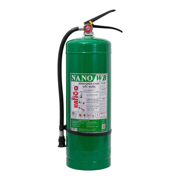 Bình chữa cháy gốc nước Hafico NANO/WB 9L vỏ xanh, cỡ xách tay lớn nhất của dòng