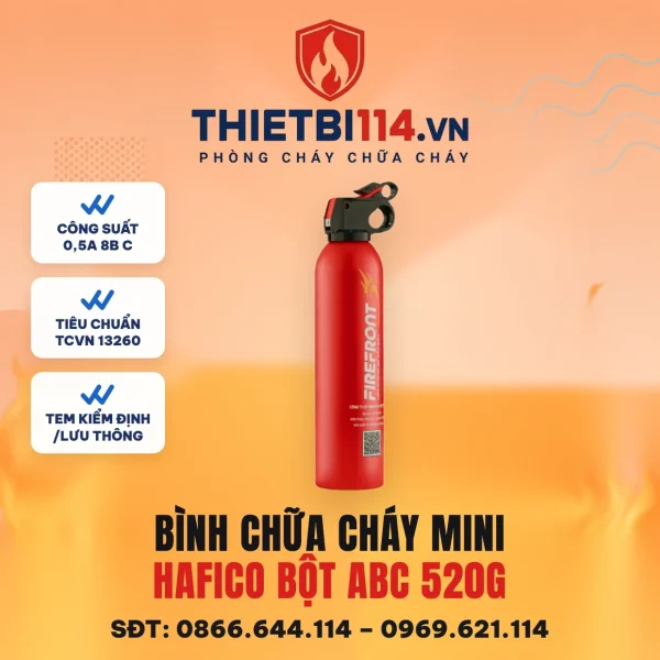 Bình chữa cháy mini bột ABC Hafico 520g HFMP520 – ảnh bìa Thietbi114