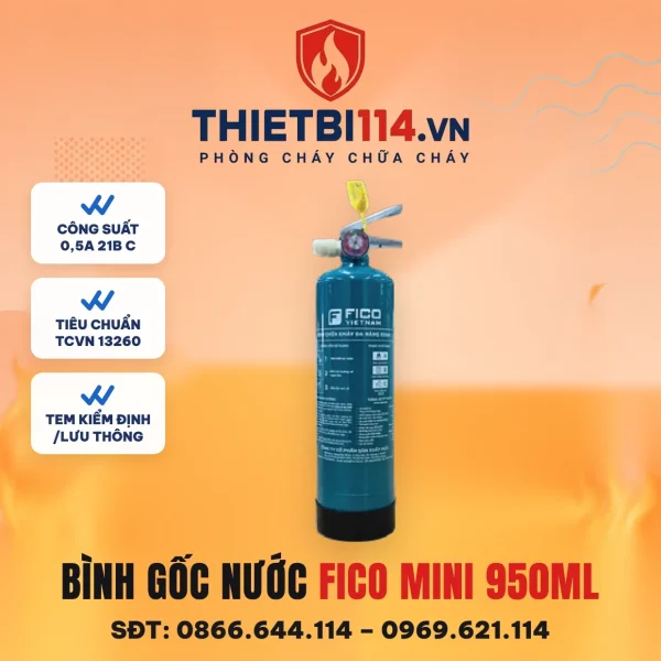 Bình chữa cháy gốc nước mini Fico 950ml FC-101-WB – ảnh bìa Thietbi114