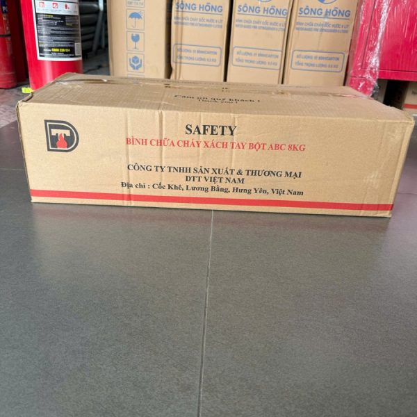 Thùng bình chữa cháy xách tay Safety bột ABC 8kg tại kho Thietbi114