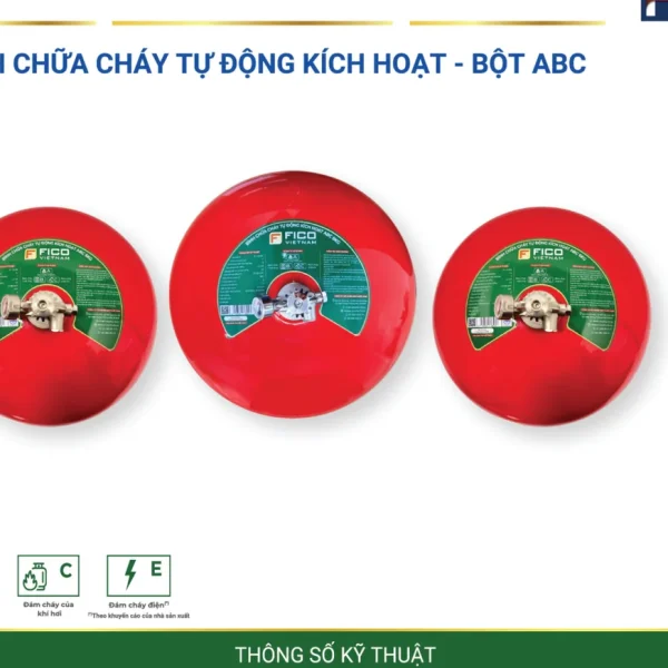 Dòng bình chữa cháy tự động kích hoạt bột ABC Fico 6kg, 8kg, 12kg – hồ sơ năng lực 2026