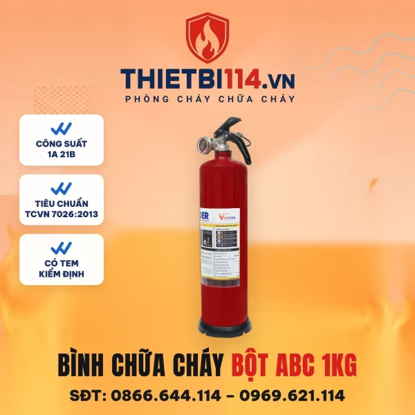 Bình bột chữa cháy 1kg VP1 – ảnh sản phẩm Vinafoam