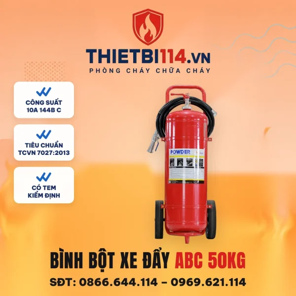 Bình bột xe đẩy ABC 50kg VP50 – ảnh sản phẩm Vinafoam