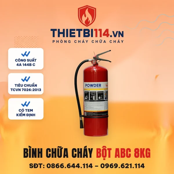 Bình chữa cháy bột ABC 8kg – ảnh sản phẩm Vinafoam