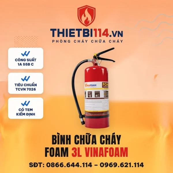 Bình gốc nước foam 3L VF3 Vinafoam VF3 có tem kiểm định/lưu thông