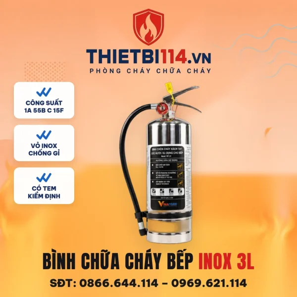 Bình gốc nước inox F/K 3L V3F-K-IN – ảnh sản phẩm Vinafoam
