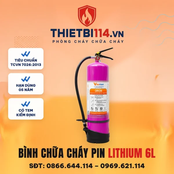 Bình gốc nước pin lithium 6L OR-6 – ảnh sản phẩm Vinafoam