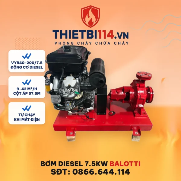 Cụm bơm diesel đầu rời: động cơ diesel nối khớp trục với đầu bơm trên bệ thép