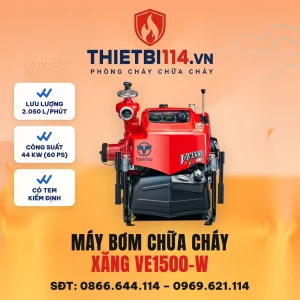 Máy bơm chữa cháy động cơ xăng VE1500-W 40.5kW – ảnh chính hãng Tohatsu