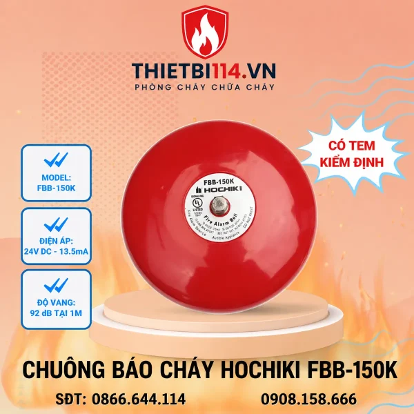 Chuông báo cháy Hochiki FBB-150K 6 inch 24V DC